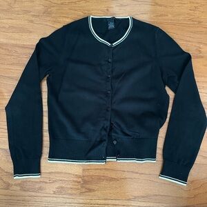 The Limited Black and White Cotton Cardigan